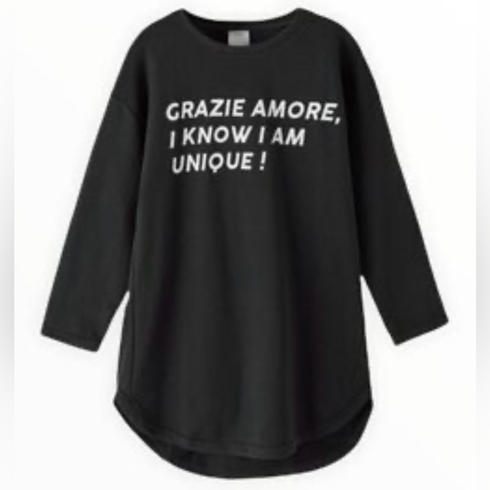 Zara Grazie Amore I Am Unique Tunic Dress Oversized